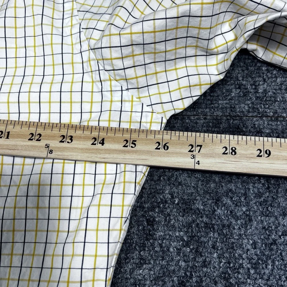 Polo Ralph Lauren Button Down Shirt Mens 16.5 34/35‎ White Yellow Regent Classic